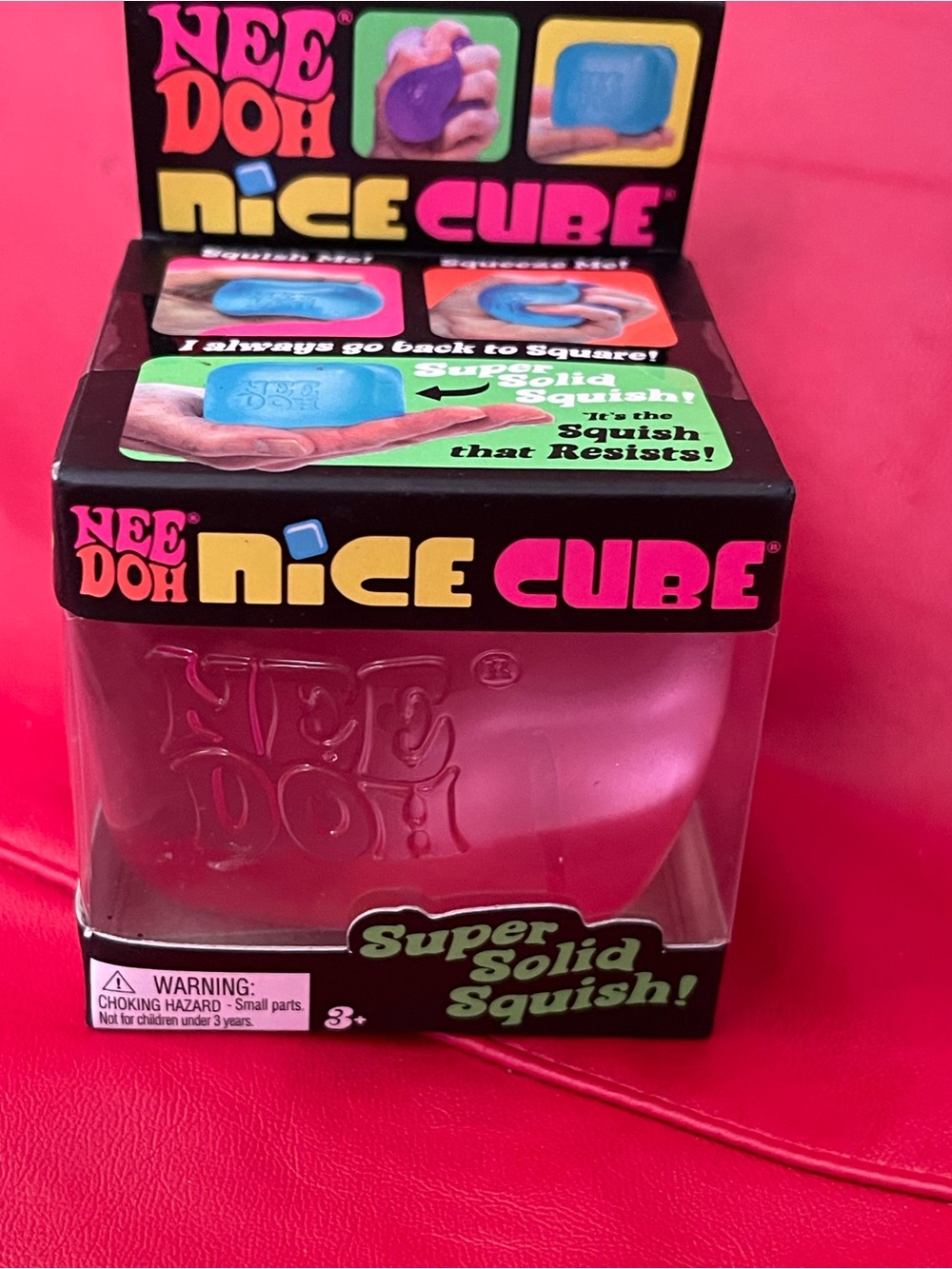 Nee Doh Nice Ice Cube Pink. New in Box. 2”